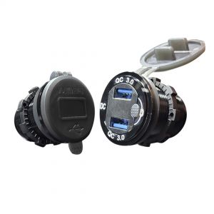 CARGADOR USB X2 + VOLTIMETRO EMBUTIDO